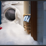 overflowing washing machine