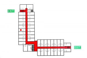 fire escape plan for apartment building